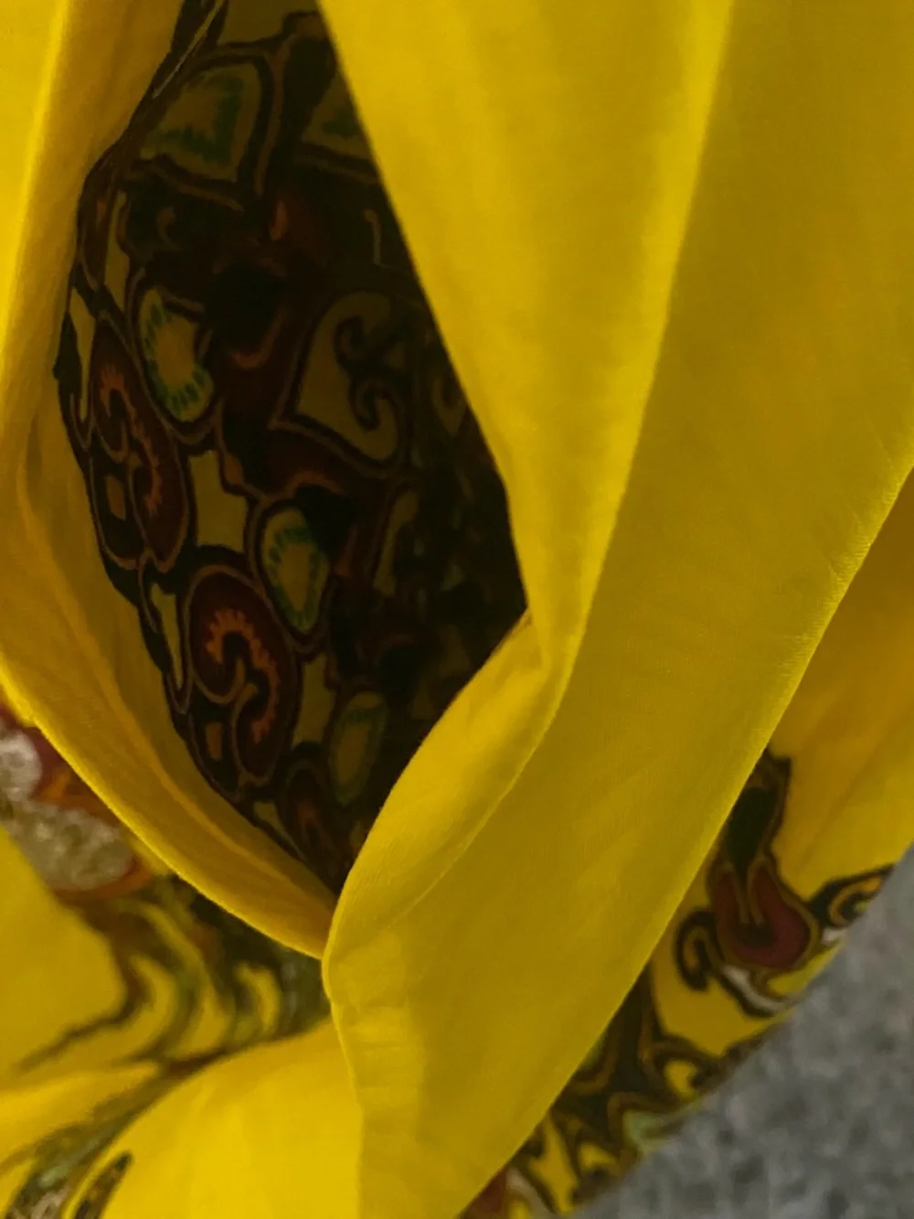Vibrant Yellow African Print Maxi Skirt - Picture 7 of 9